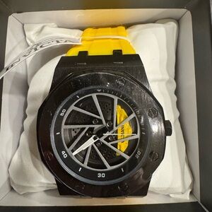 Black and Yellow Speedway Men's Watch
